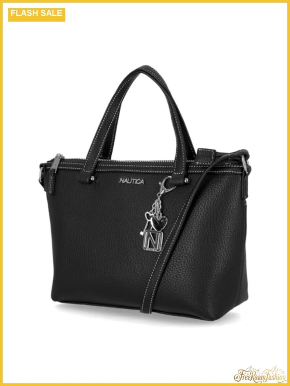 Nautica Mariner Satchel Faux Leather Handbag Crossbody Strap Everyday Shoulder